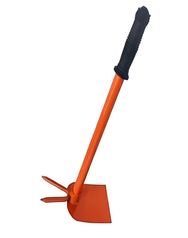 Dual-Function Orange Hoe with Forked Tip – Weeder & Cultivator