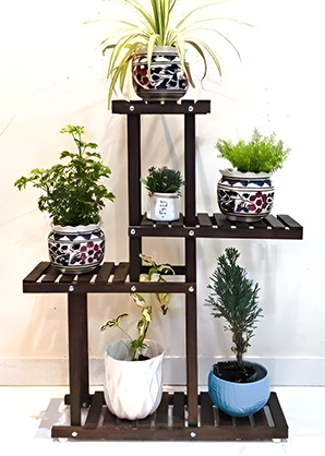 Wooden Tiered Plant Stand