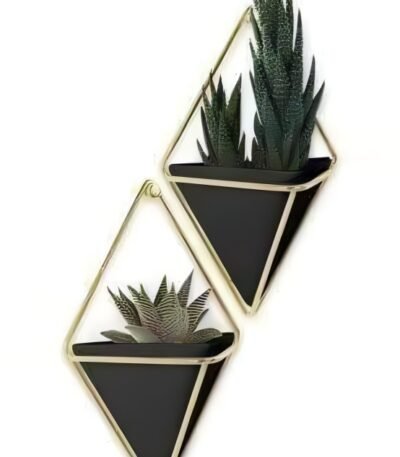 Geometric Wall Hanging Metal Planter