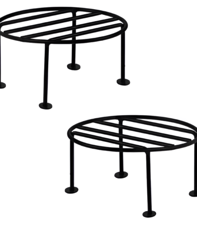 Black Circular Metal Pot Stand