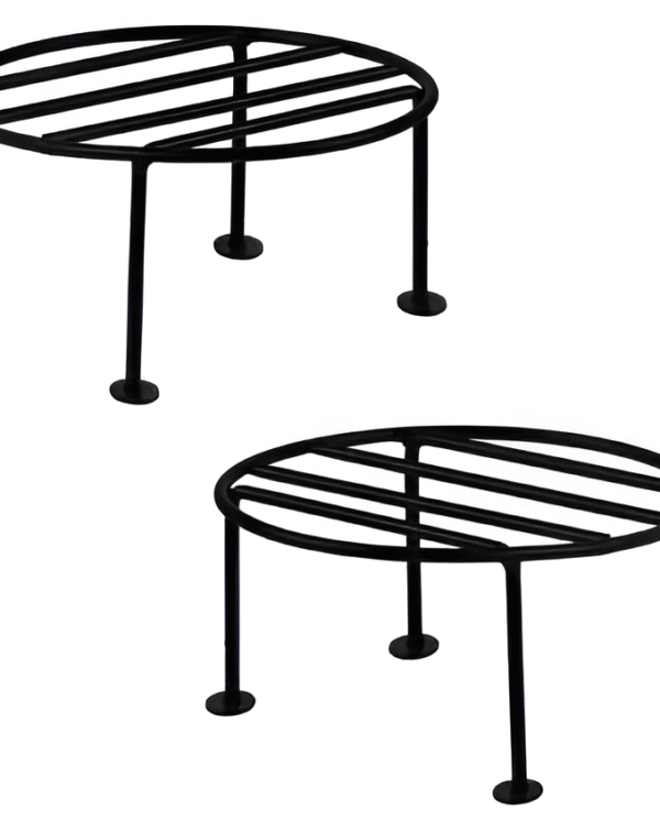 Black Circular Metal Pot Stand