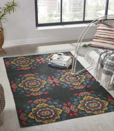 Printed Vintage Dhurrie Carpet
