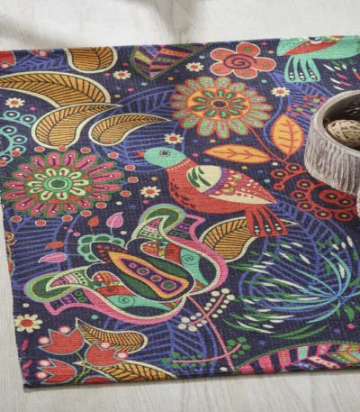 Printed Vintage Bird Carpet