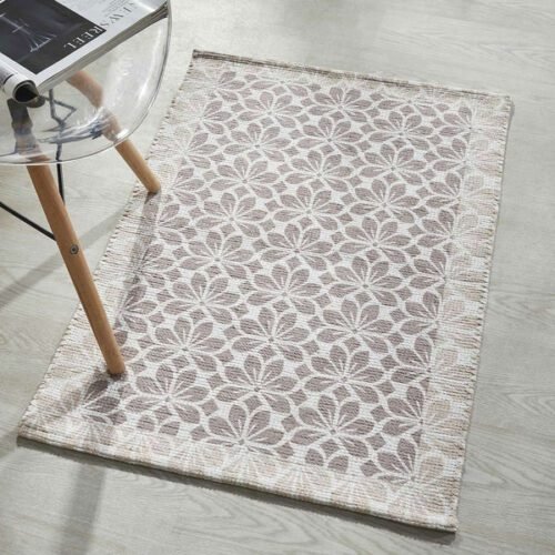 Printed Dhurrie Carpet Rug Floral Floor Mat