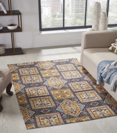 Printed Vintage Dhurrie Carpet