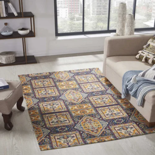 Printed Vintage Dhurrie Carpet